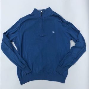 Burberry Blue Sweater Quarter Zip
